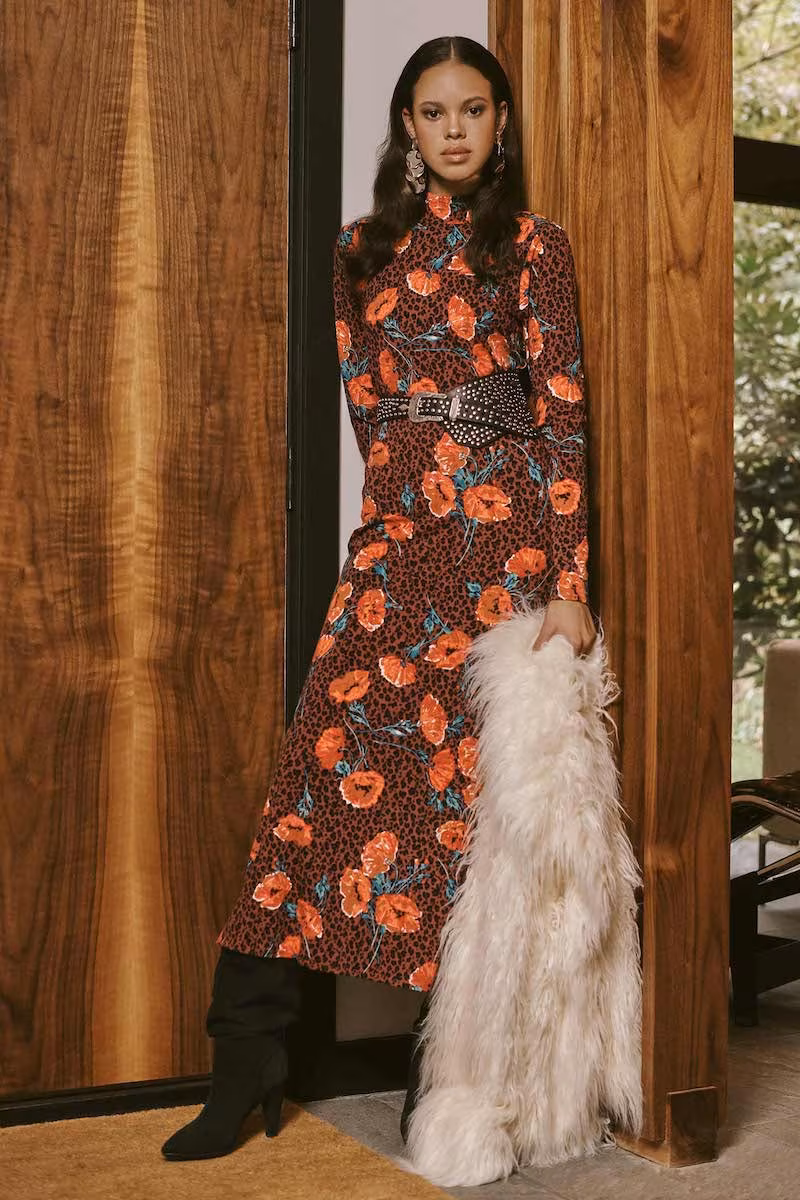 Free People Retro Romance Midi Dress