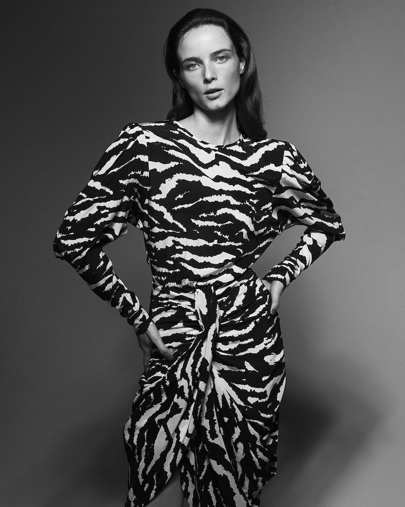 Isabel Marant Frea Draped Tiger-print Satin Dress