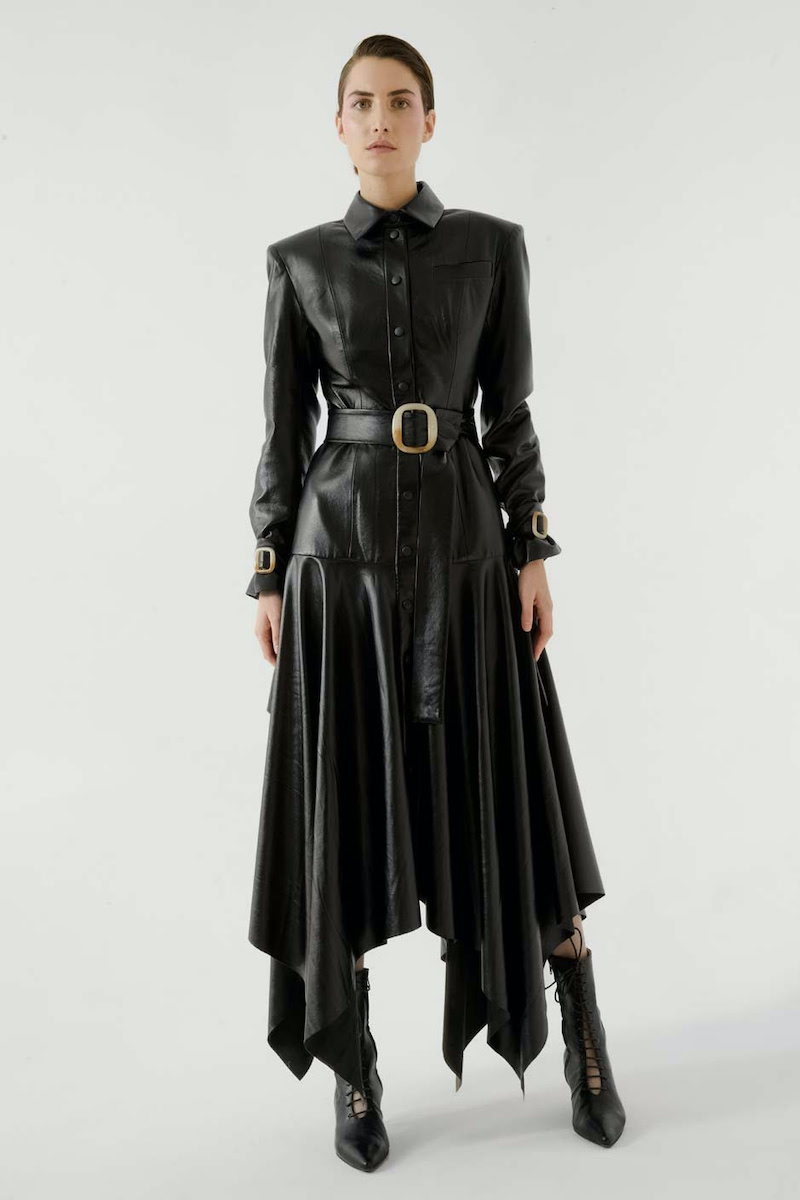 Victoria Beckham Knit Ruffled Midi Dress