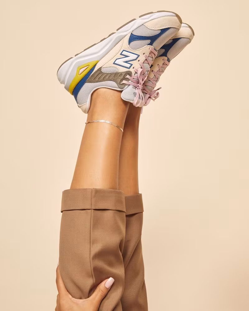 New Balance x Reformation X90 Sneakers in White Blue