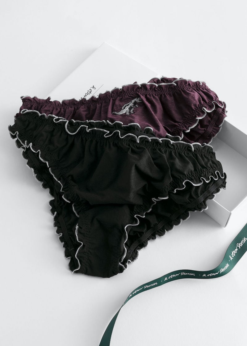 & Other Stories Duo Frilled Hipster Briefs Gift Box
