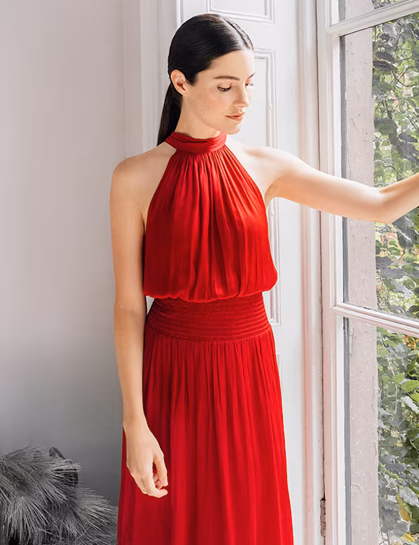 Ramy Brook Bella Halter Midi Dress