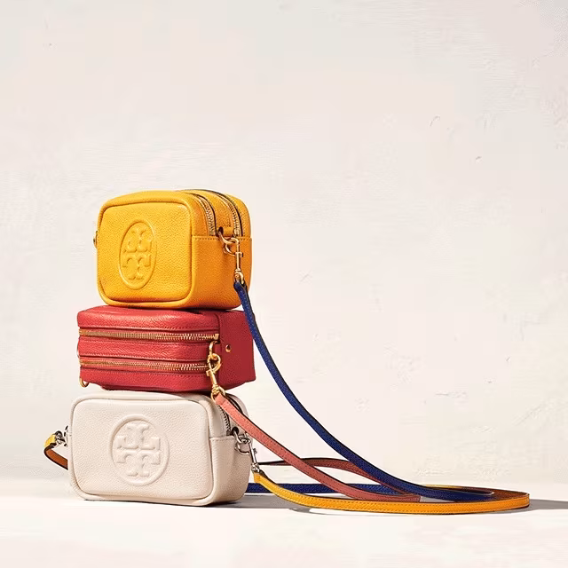 Tory Burch Perry Bombe Leather Crossbody Bag