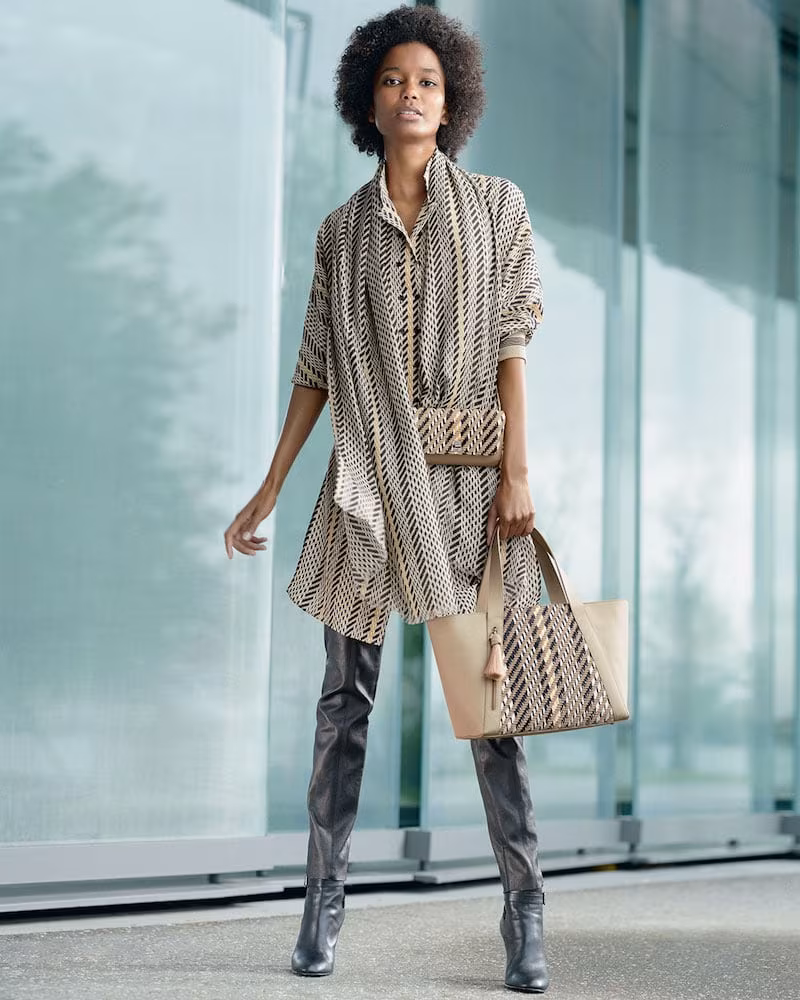 Akris Striped Tunic Dress