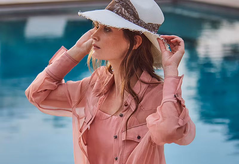 Brunello Cucinelli Crispy Silk Western Blouse