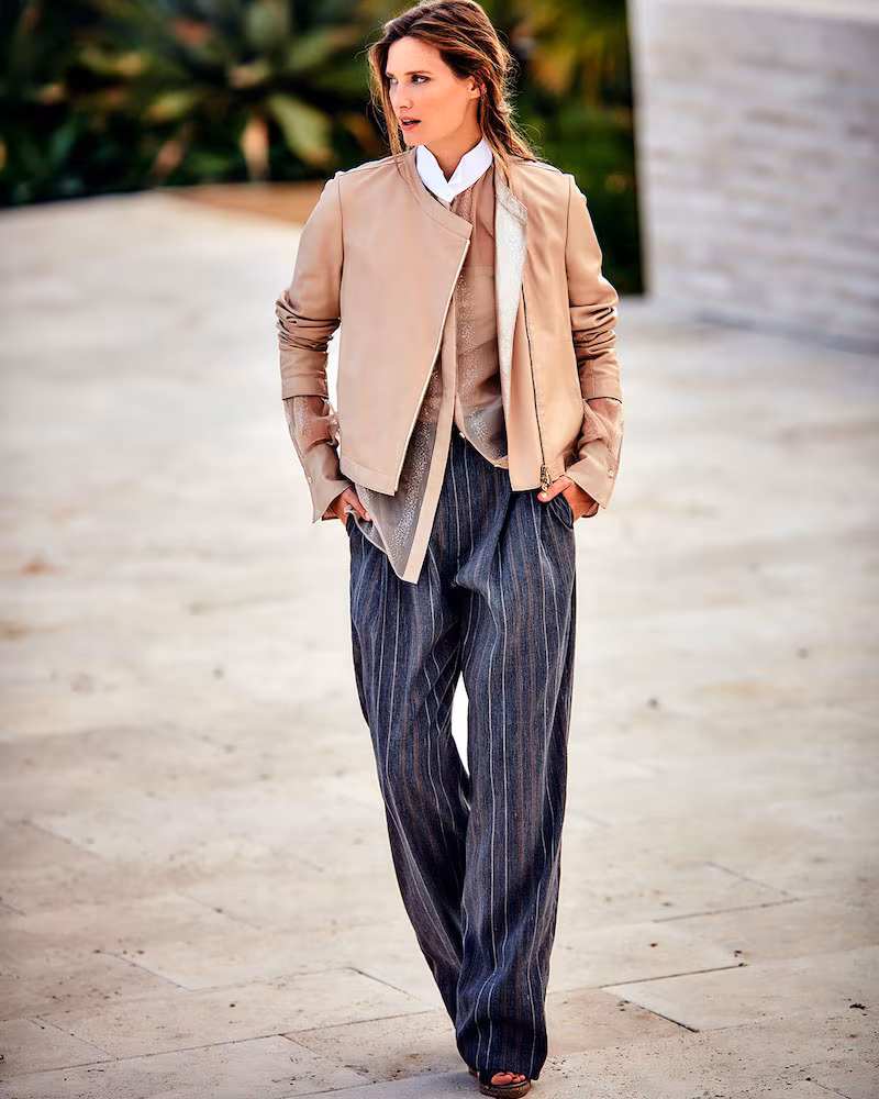 Brunello Cucinelli Leather Moto Jacket