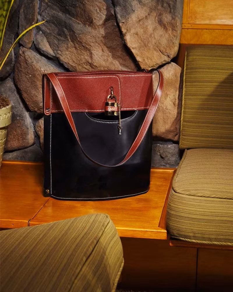 Chloé Aby Two-Tone Bucket Bag