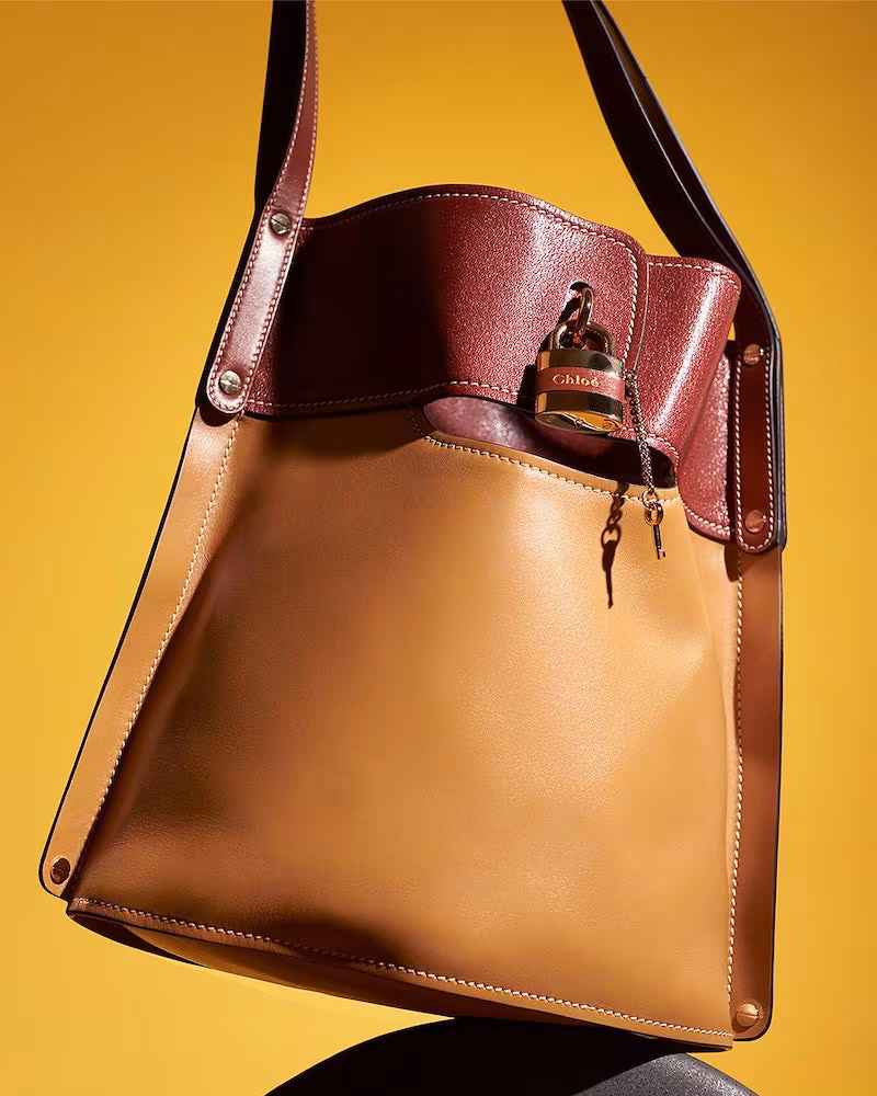 Chloé Aby Large Leather Bucket Bag