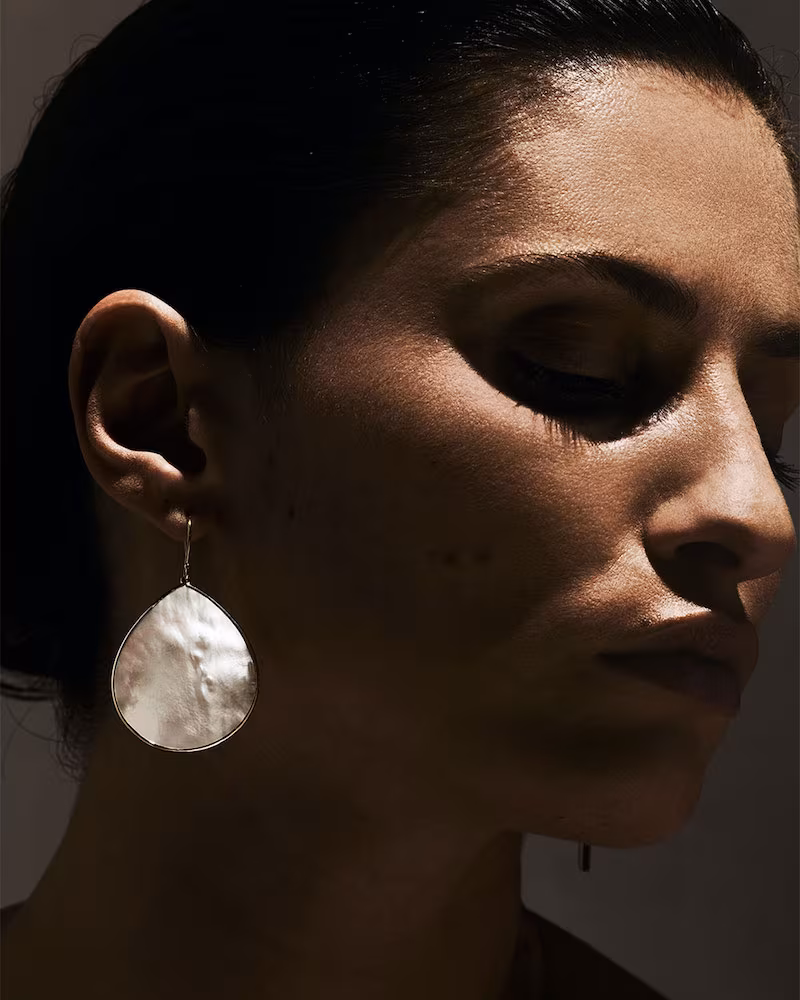 Ippolita 18k Giant Teardrop Slice Earrings in Mother-of-Pearl