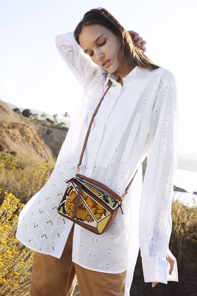 Loewe Puzzle Floral Mini Satchel Bag