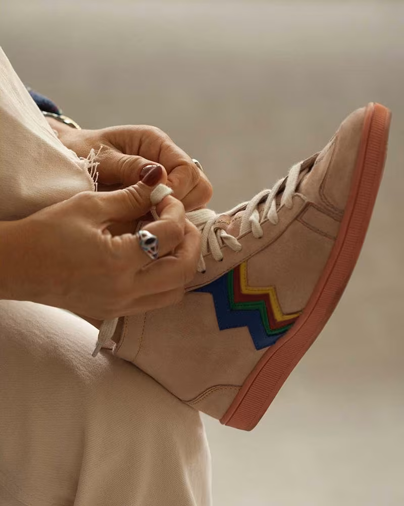 M Missoni Zigzag Suede High-Top Trainers