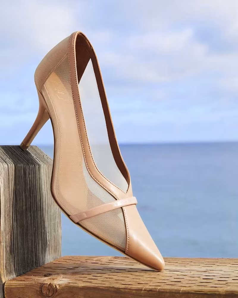 Malone Souliers Brook 70mm Sheer Mesh Pumps
