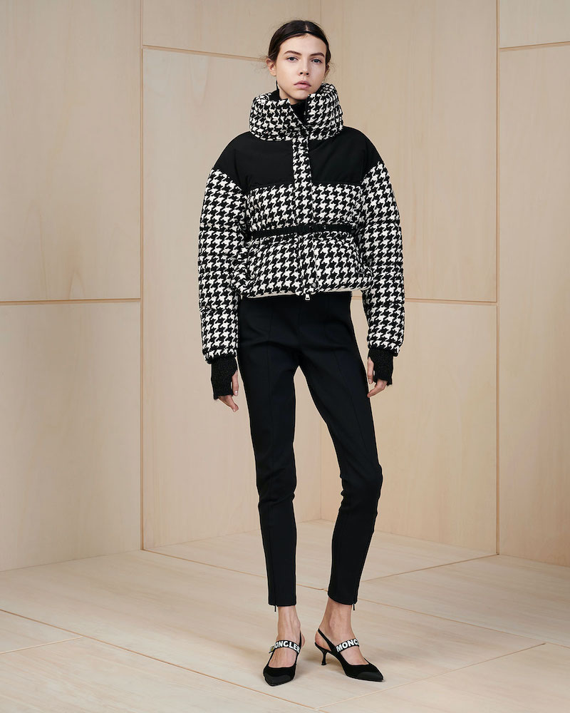 Moncler Nil Houndstooth Puffer Jacket