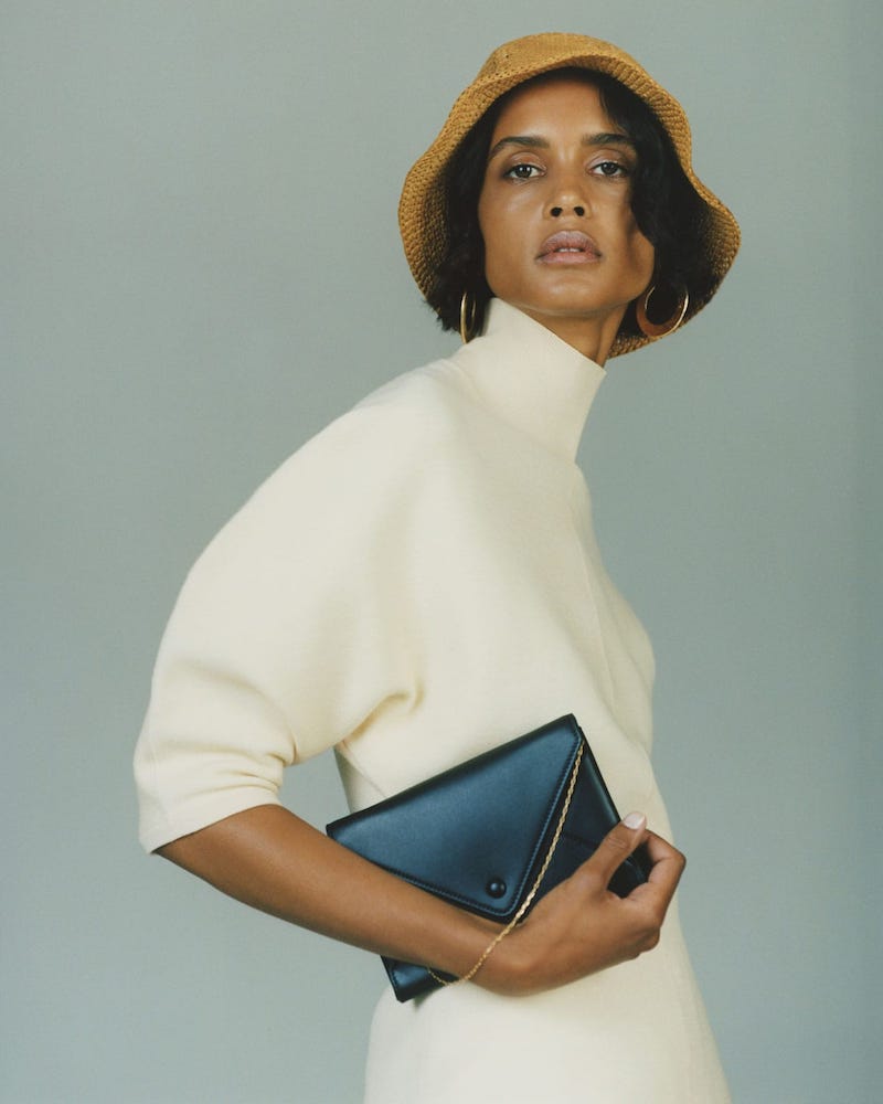 The Row Envelope Small Leather Clutch