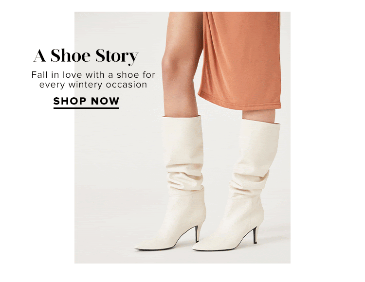 A Shoe Story. Fall in love with a shoe for every wintery occasion. Shop Now.