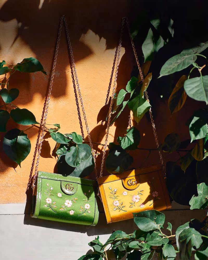 Gucci Ophidia Embroidered-Satin Shoulder Bag