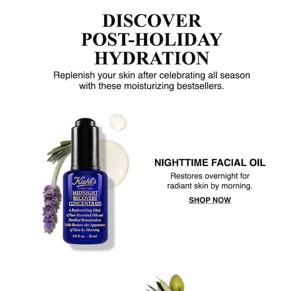 Kiehl’s Since 1851 Post-Holiday Hydration for Resort 2020