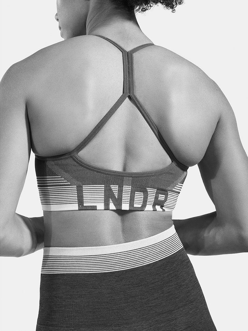 LNDR Striped-Hem Performance Bra