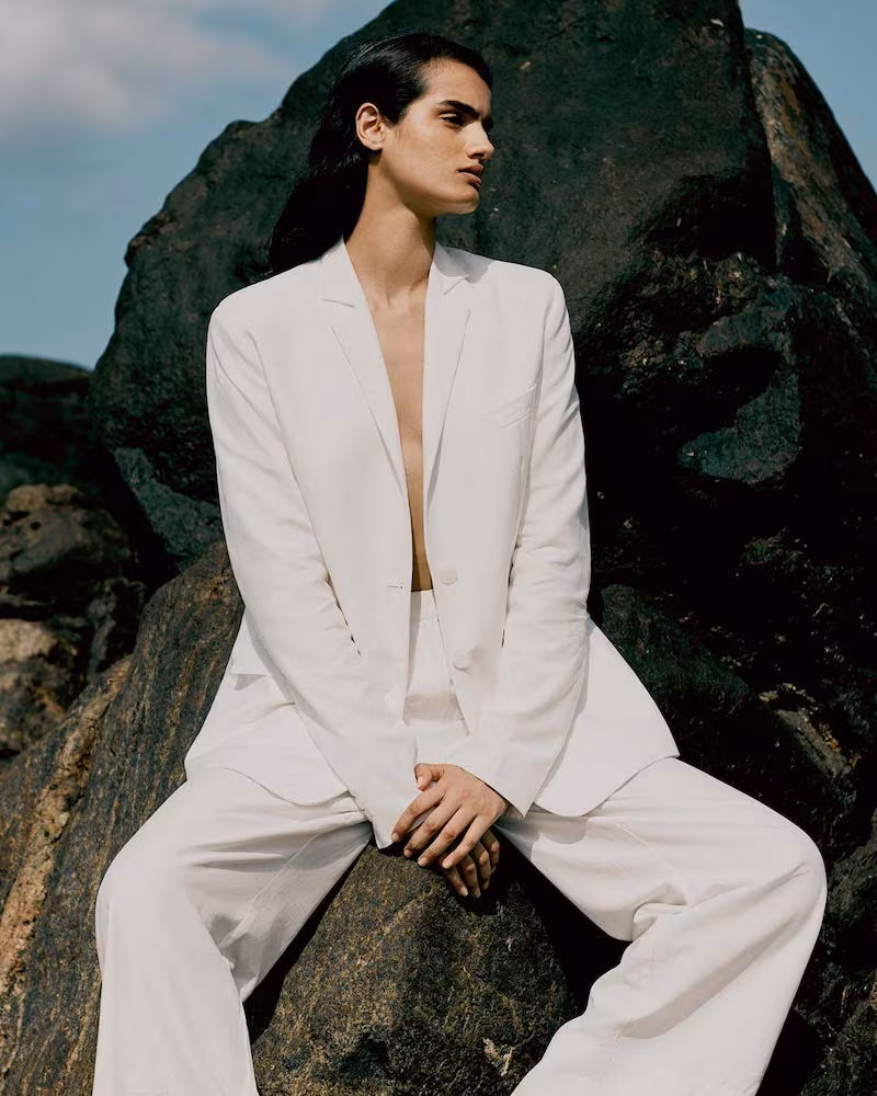 Matteau High-Rise Cotton-Blend Wide Leg Trousers