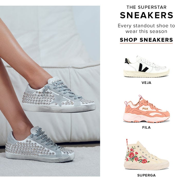 The Superstar Sneakers. Every standout shoe to wear this season. Shop Sneakers.