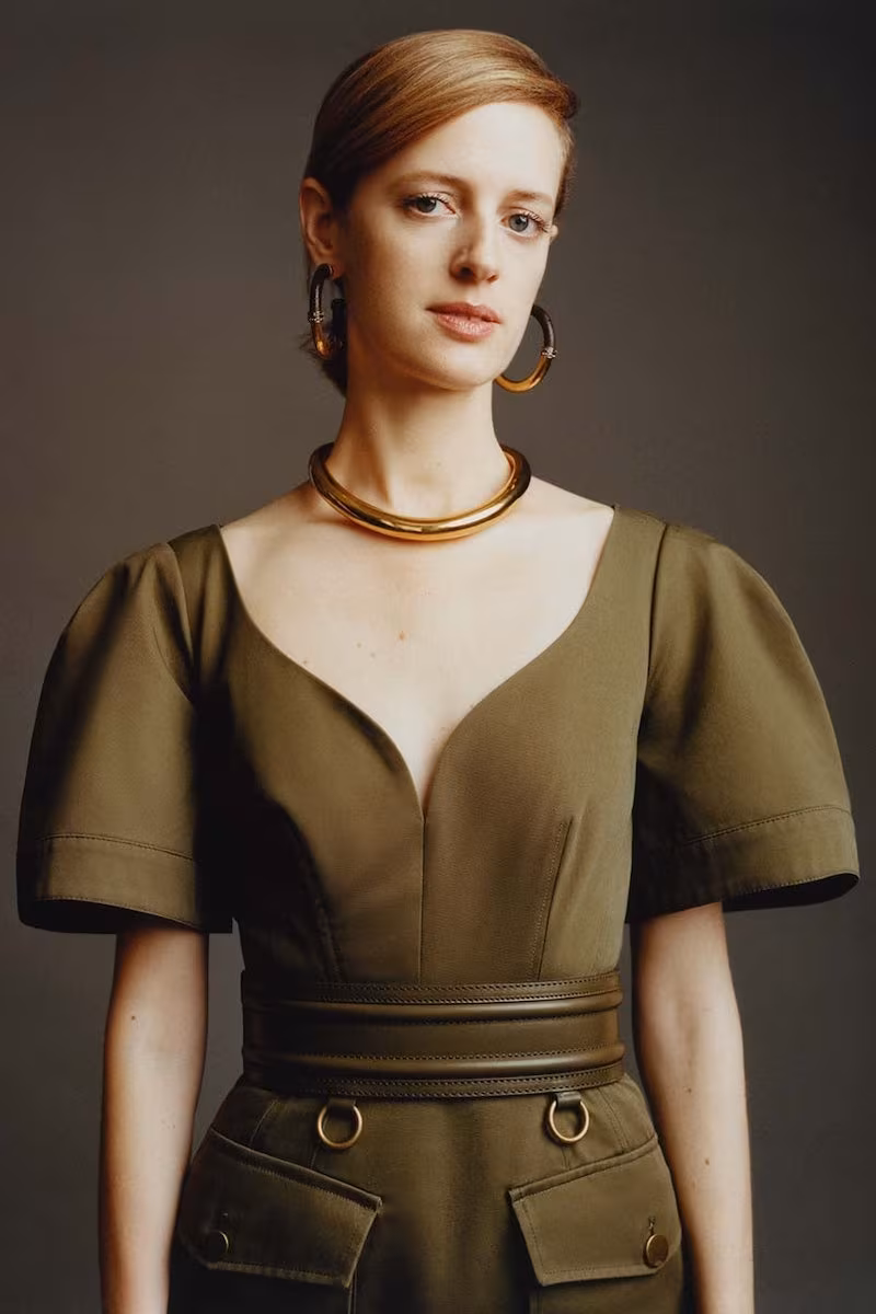 Alexander McQueen Sweetheart-Neckline Cotton-Canvas Midi Dress