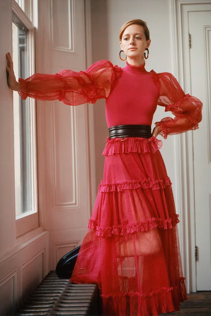 Alexander McQueen Tiered Tulle and Stretch-Jersey Dress