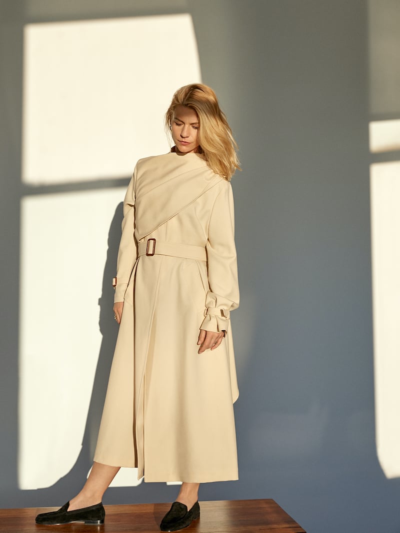 Gucci Belted Draped Layered Wool Trench Coat