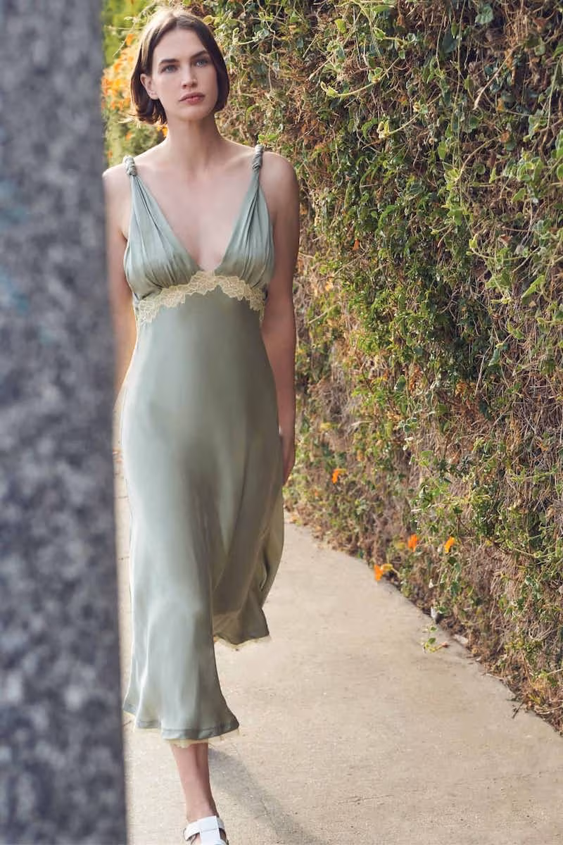 Jonathan Simkhai Kendra Sandwashed Charmeuse Dress