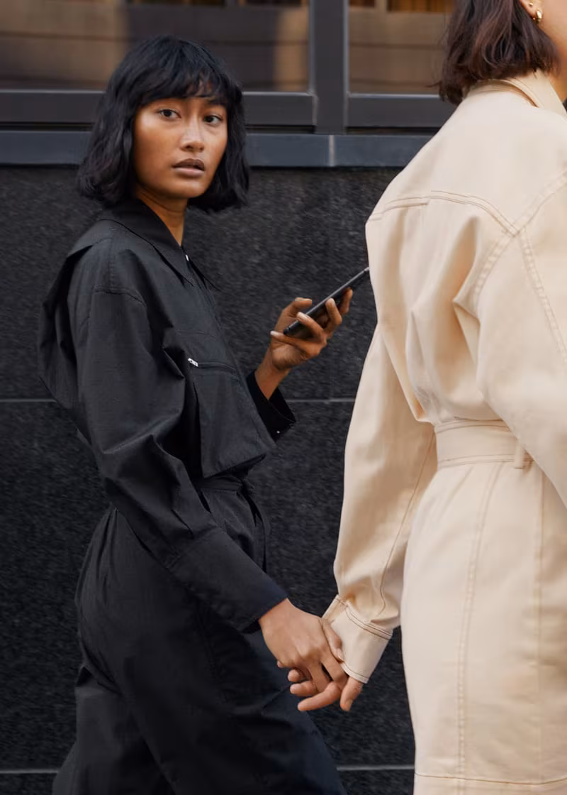 & Other Stories Cotton Blend Utility Jumpsuit