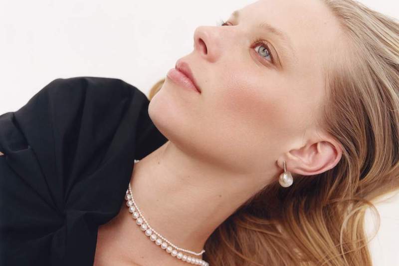 Sophie Bille Brahe Peggy Deux 14-Karat Gold Pearl Necklace