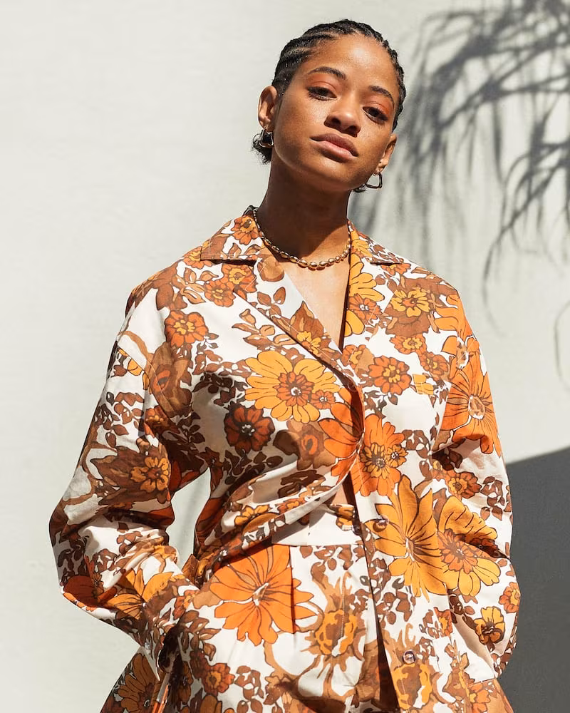 Dodo Bar or Lenny Floral-Print Cotton Shirt