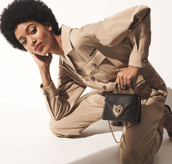 Dolce & Gabbana Devotion Mini Leather Top-Handle Bag