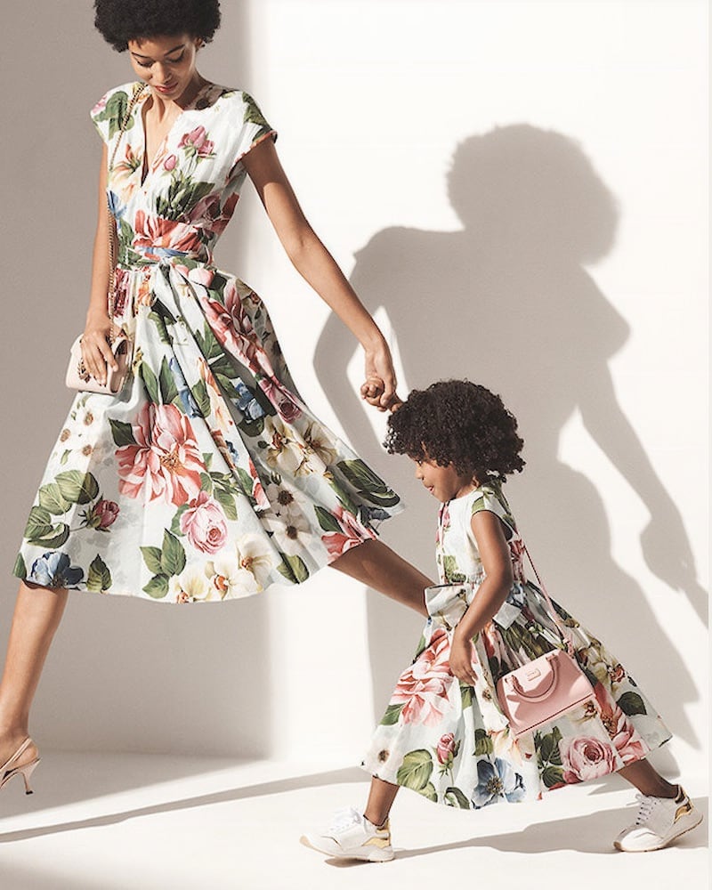Dolce & Gabbana Floral Wrap Midi Dress