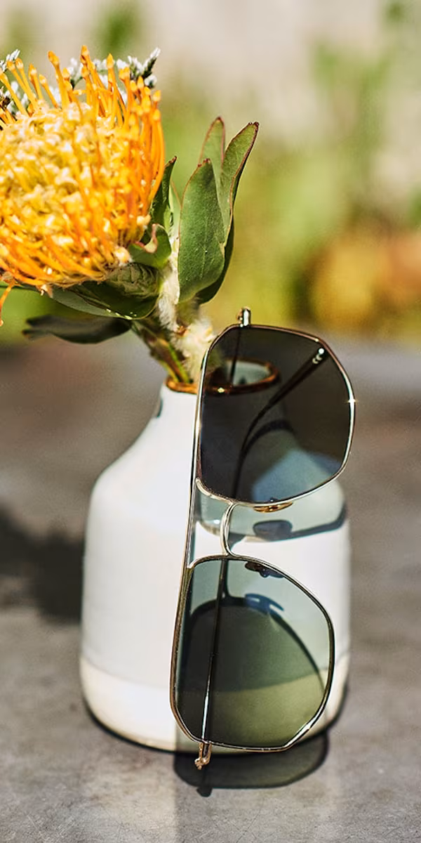 Kaleos Lamotta Aviator-Style Gold-Tone Sunglasses