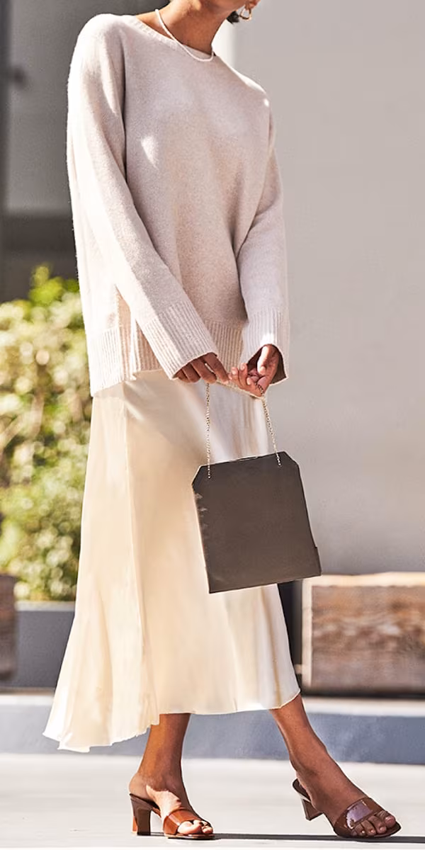 The Row Medela Satin Midi Skirt