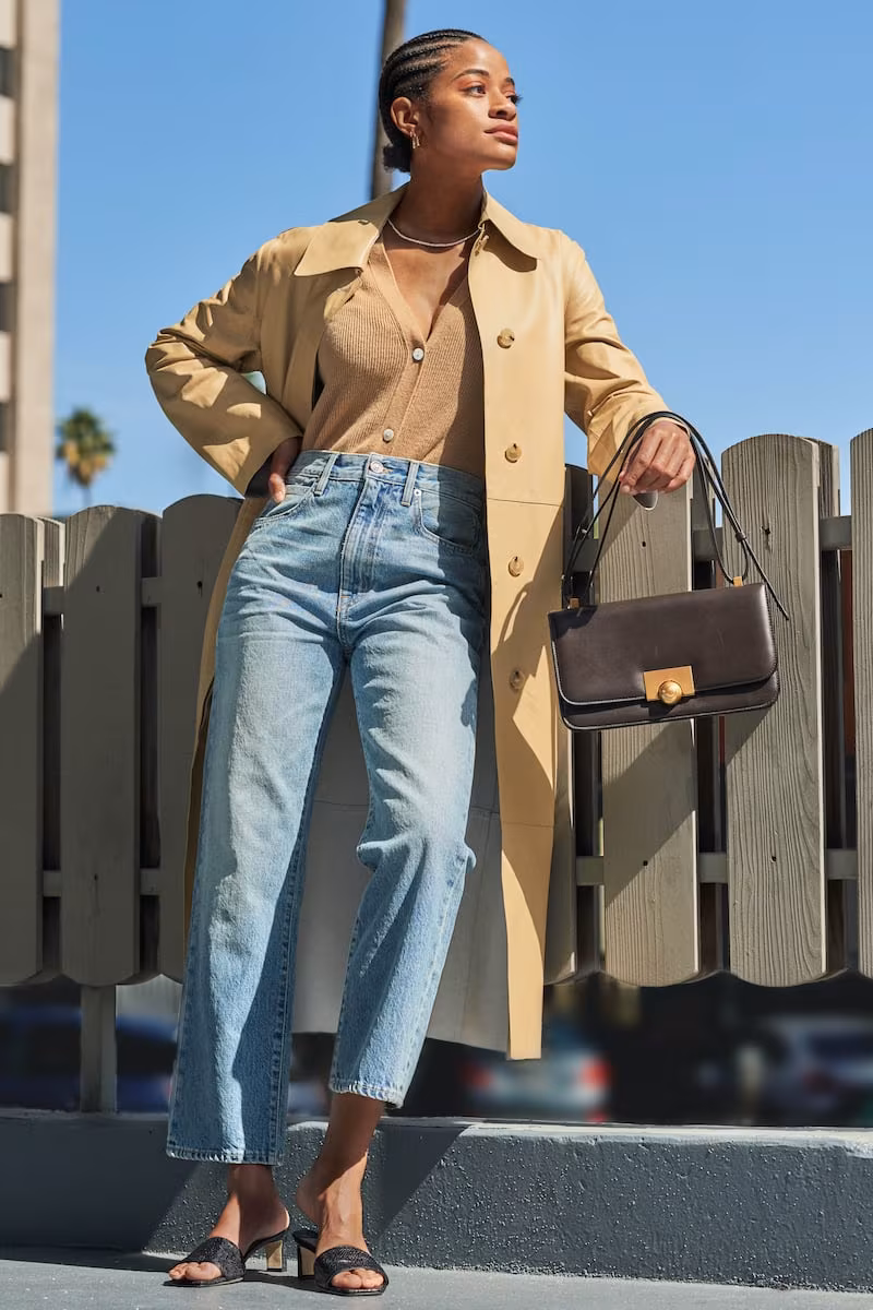 Vince Belted Leather Coat