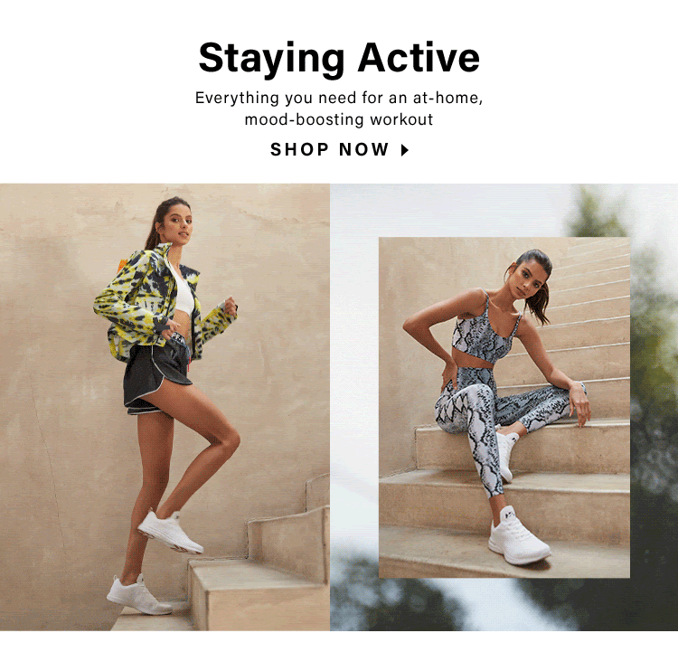 Staying Active: Everything you need for an at-home, mood-boosting workout - Shop now