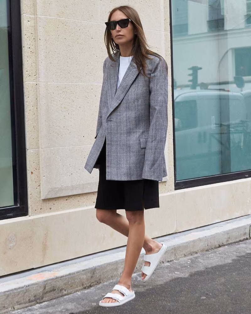 Balenciaga Checked Wool Blazer Jacket