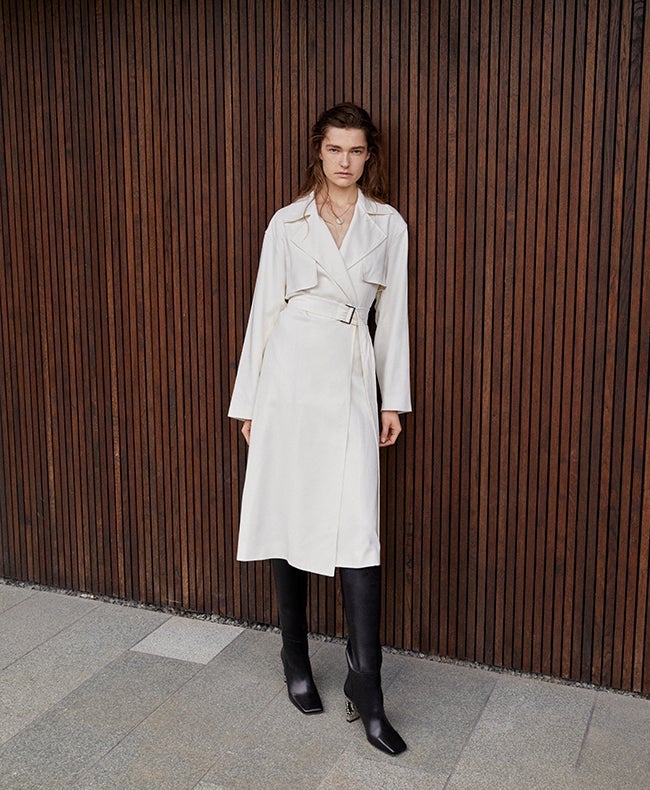 Michelle Waugh The Carina Oversized Belted Trench Coat