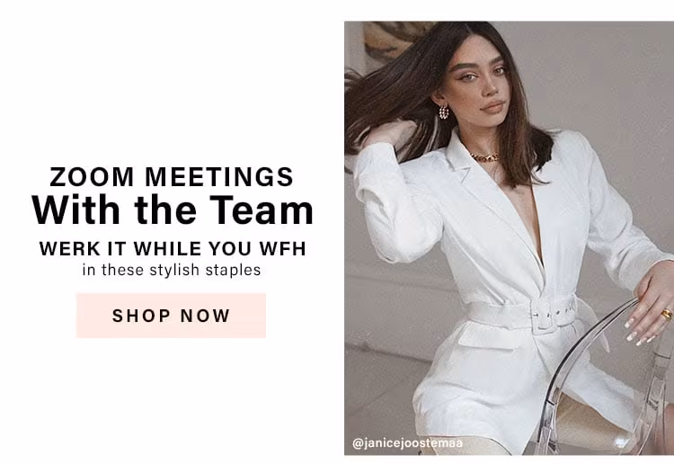 Zoom Meetings With the Team: Werk it while you WFH in these stylish staples - Shop No