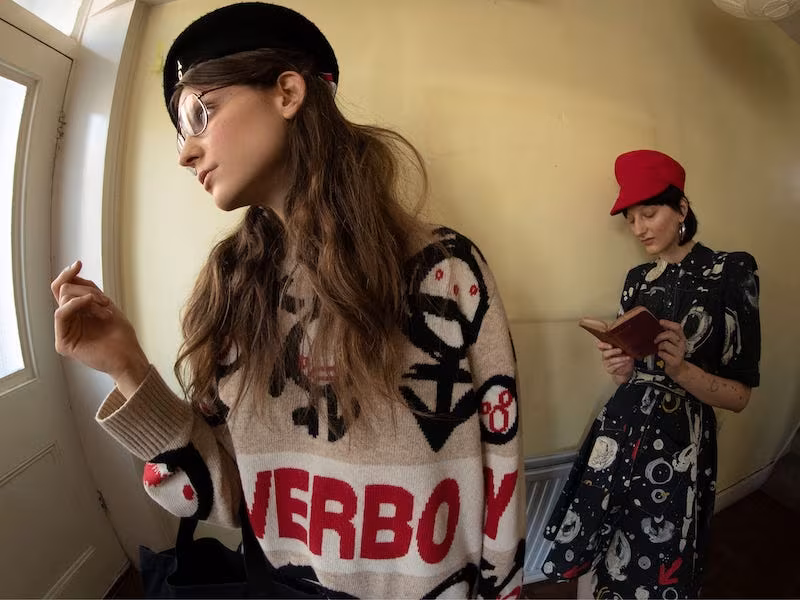 Charles Jeffrey LOVERBOY Logo-Intarsia Wool Sweater