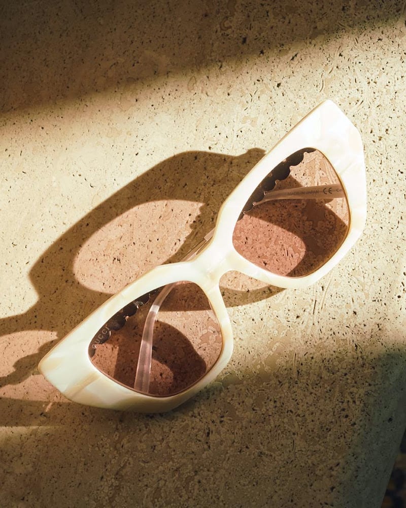 Gucci Crystal-Embellished Cat-Eye Sunglasses