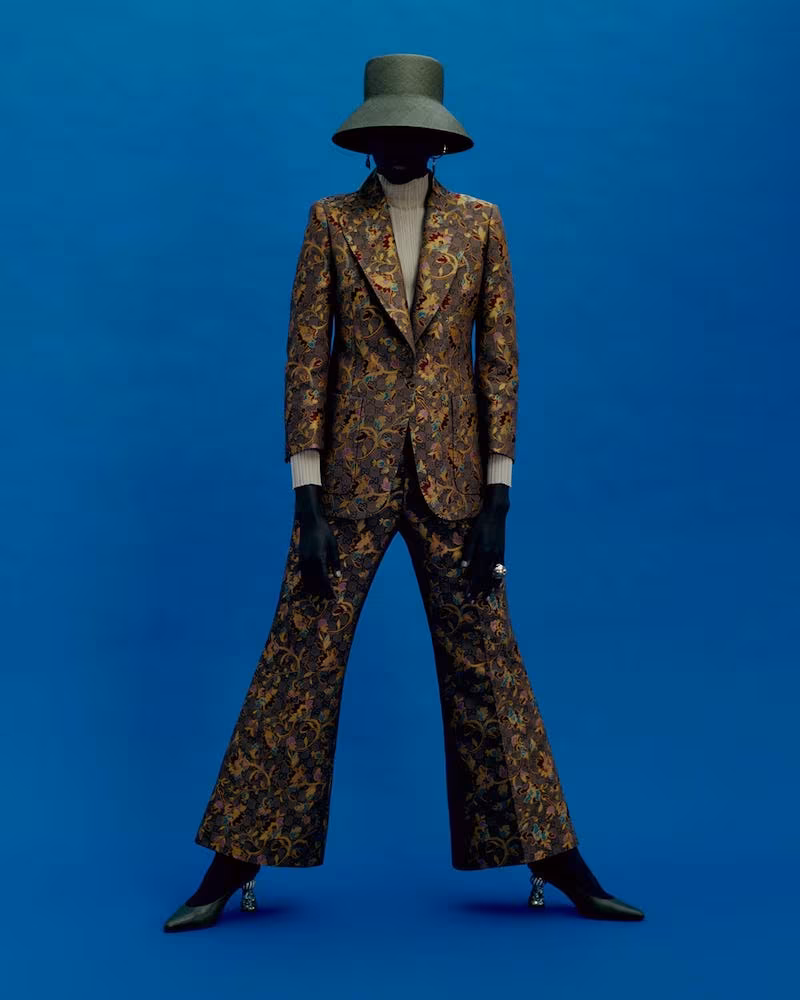 Gucci Floral and GG Single-Breasted Blazer
