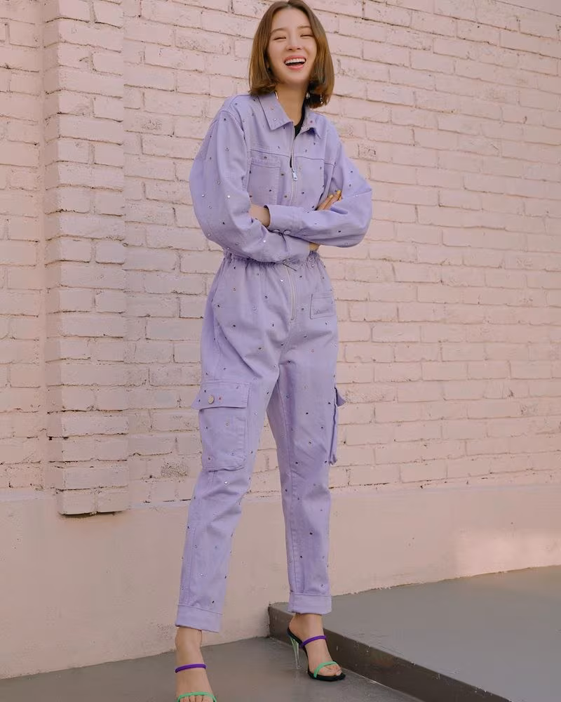 Ireneisgood Jumpsuit Rhinestone