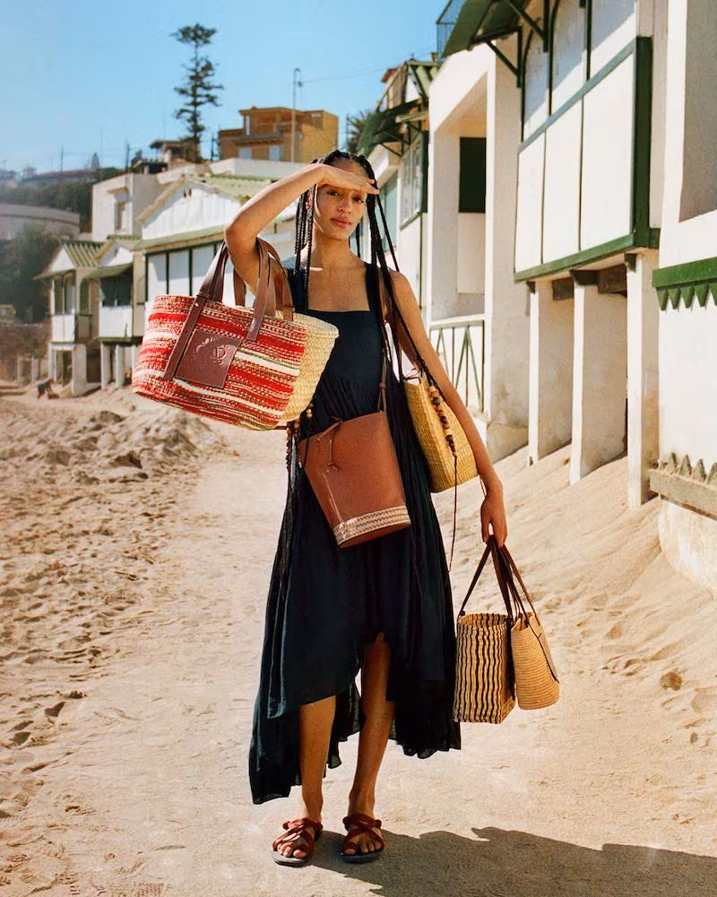 Loewe Paula's Ibiza Asymmetric Gathered Tank Dress
