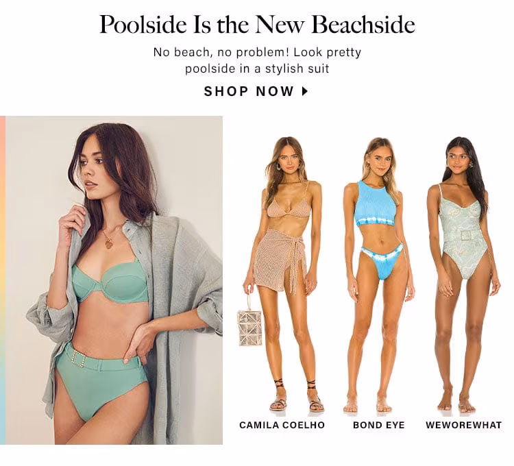 Poolside Is the New Beachside: No beach, no problem! Look pretty poolside in a stylish suit - Shop Now