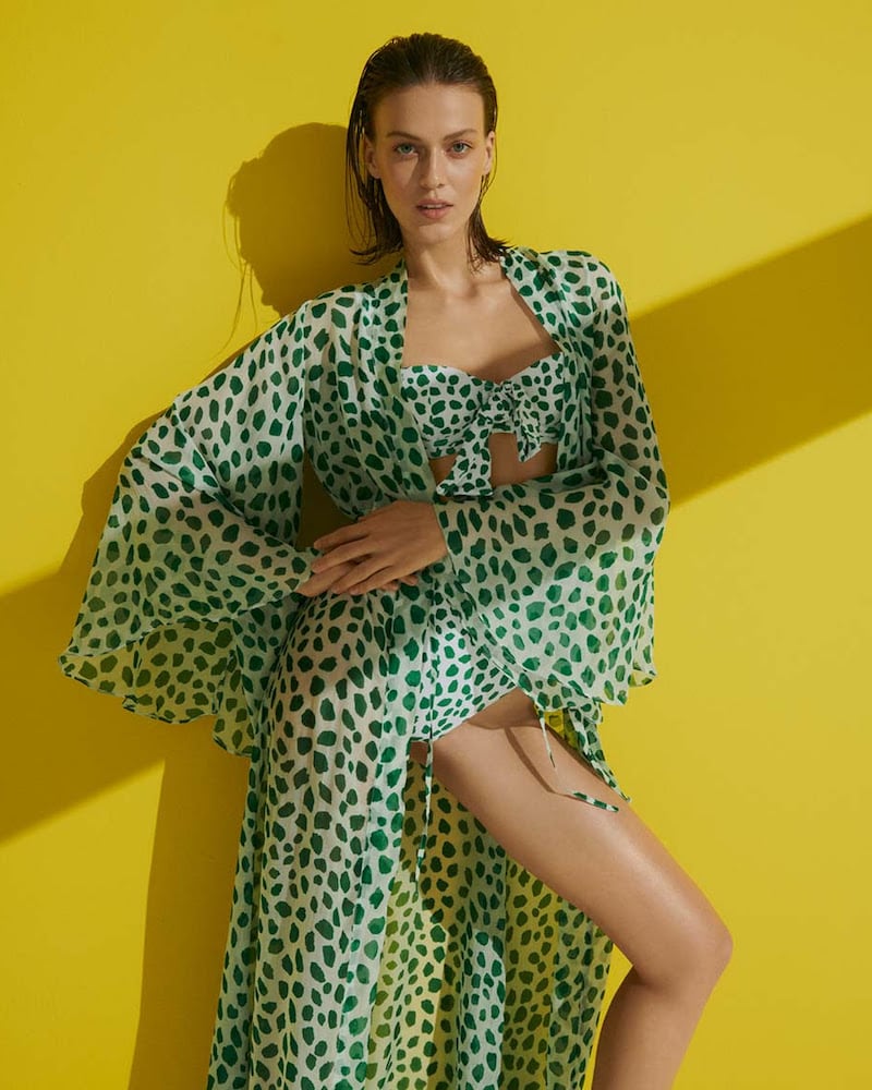 Alexandra Miro x Mytheresa Clara Leopard-Print Bikini Top