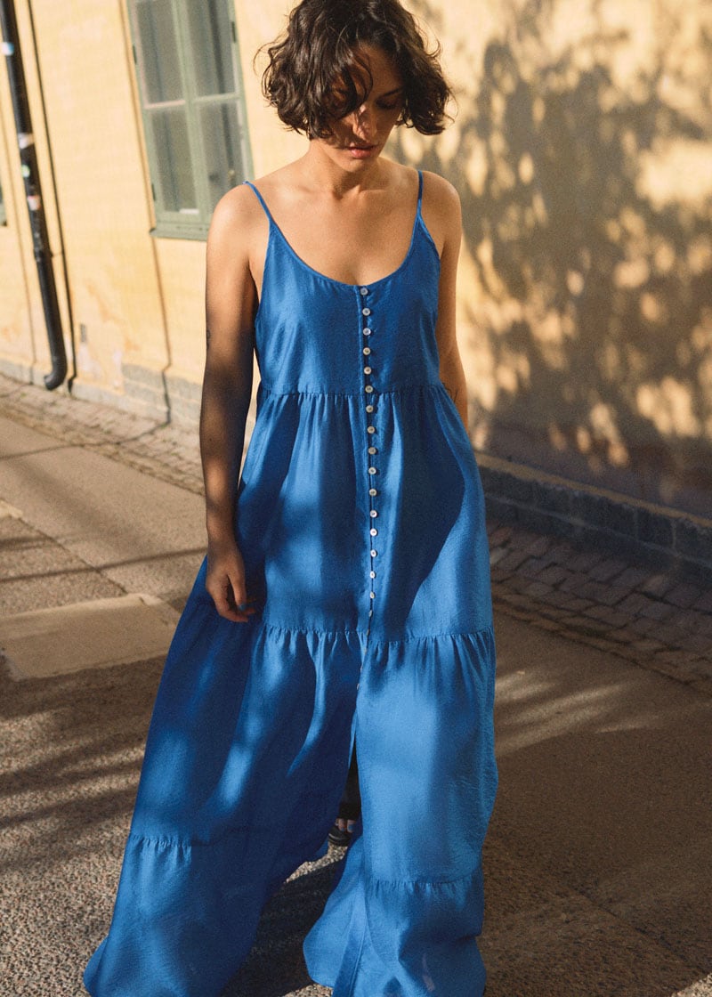 & Other Stories Buttoned Maxi Strap Dress