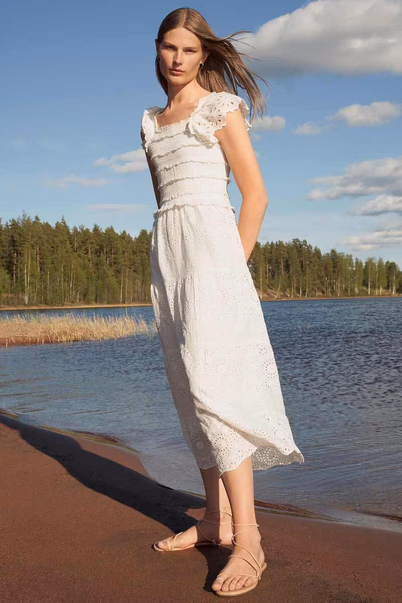 Sea Daisy Smocked Dress