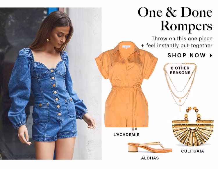 One & Done Rompers: Throw on this one piece + feel instantly put-together - Shop Now